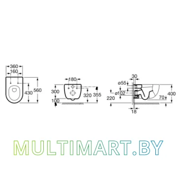 Унитаз Roca N-Meridian A346247000 картинка 4